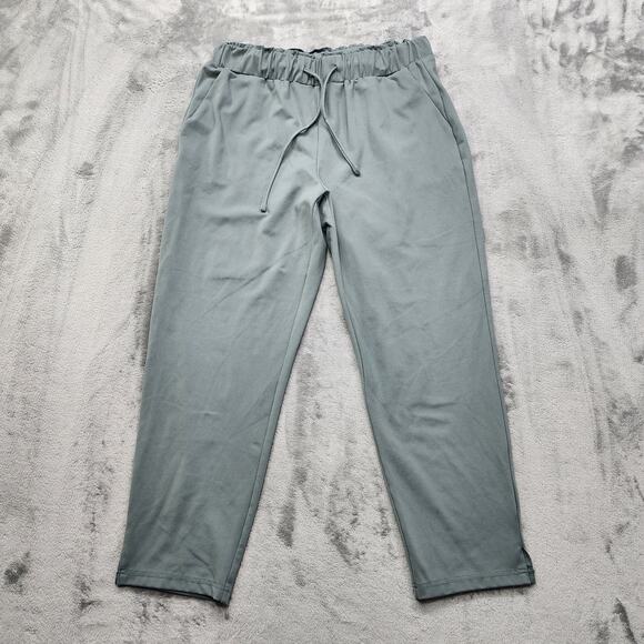 Joie Pants Womens M Green Pull On Tapered Crop Drawstring Pockets Casual Lounge - Picture 1 of 12